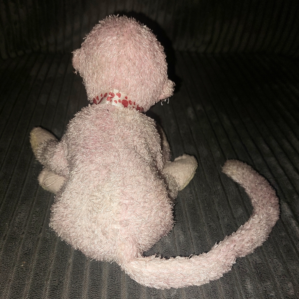 Vintage TY Beanie Baby Pink Monkey "Poet" - Picture 3 of 4
